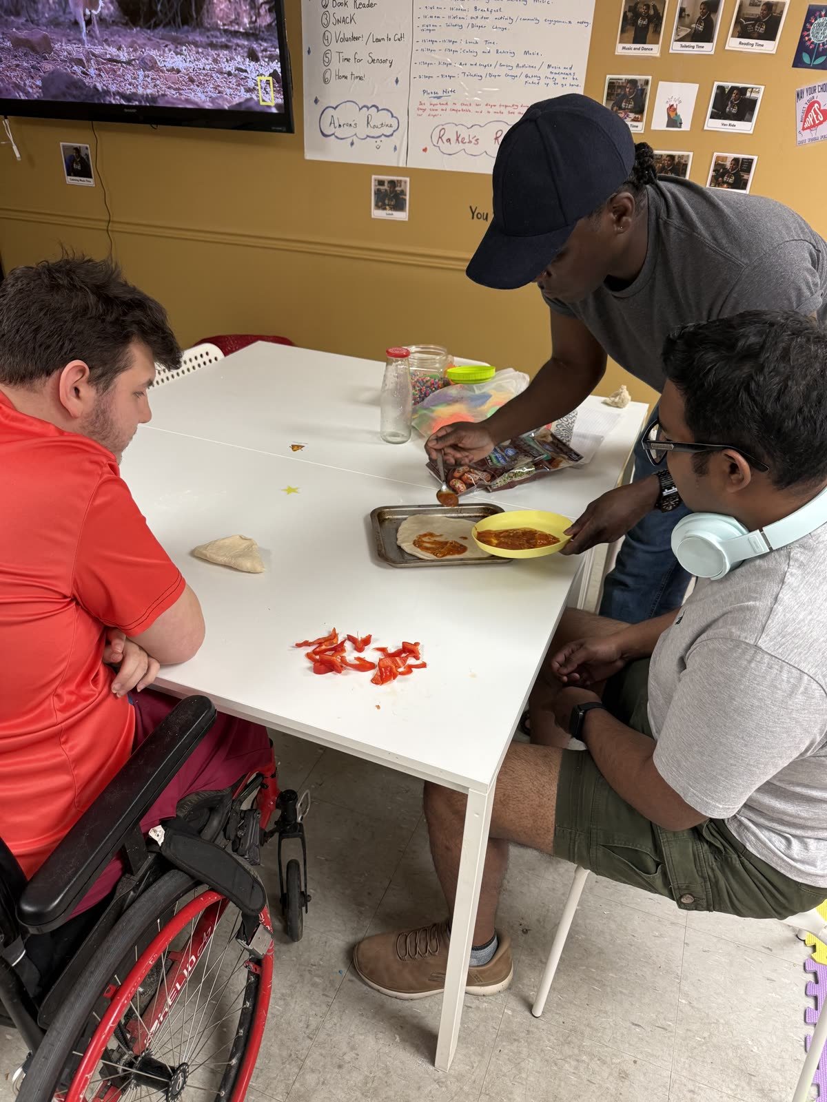 Pizza making - Jemasen Homecare participant
